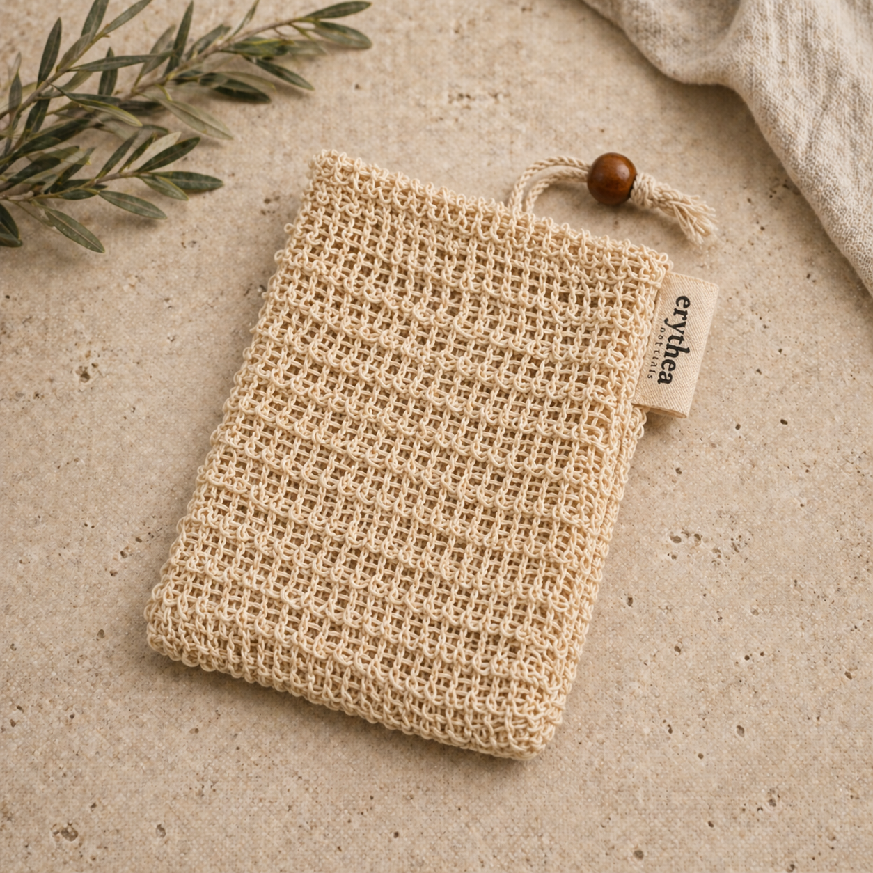 Peelender Seifensäckchen aus natürlichem Sisal